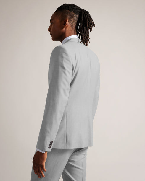 BYRONJ-Suits-A refined take on the classic suit, our BYRONJ blazer features single-breasted buttons and a peaked lapel. This style is perfect for layering over a crisp shirt and adding some panache to your weekday wardrobe. Blazer Virgin wool Peaked lapel Single breasted buttons Long sleeved Pockets Ty is 6'1" / 1.86m and wears Medium Pink in a Ted size 3- Ted Baker Romania